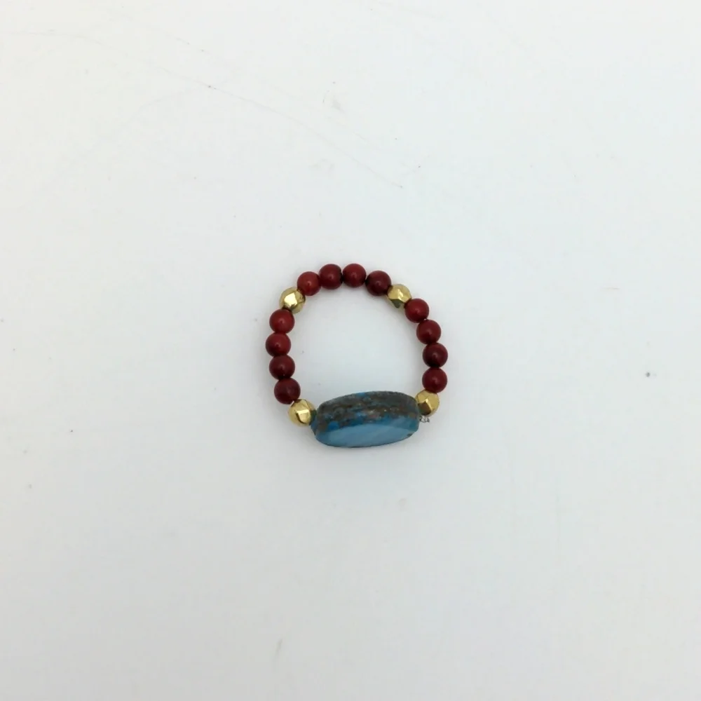 Sky Blue Medallion Ring